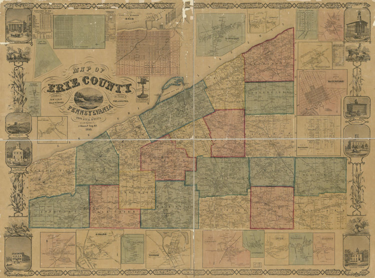 Erie County Old Map