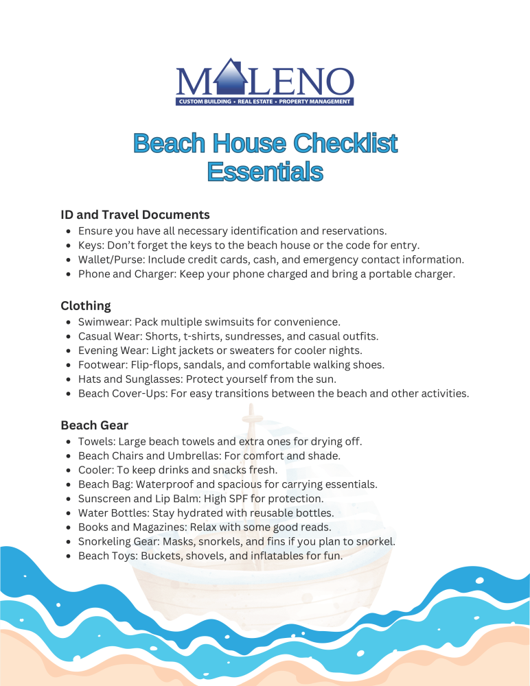 Beach House Checklist Essentials
